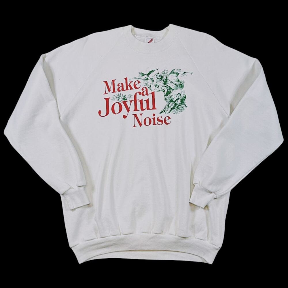 Jerzees Christmas Sweater in White | Size XXL